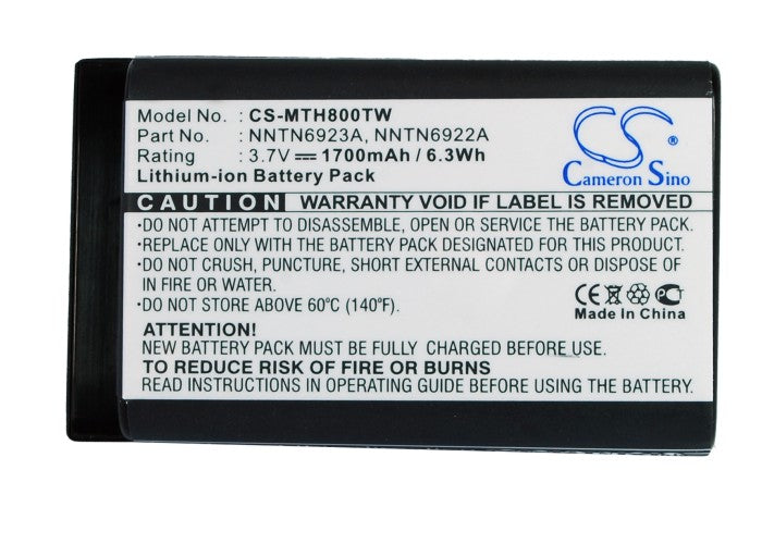 Replacement Battery for Motorola  DTR410 – Two-Way Radio – 1700mAh / 6.29Wh / 3.7V