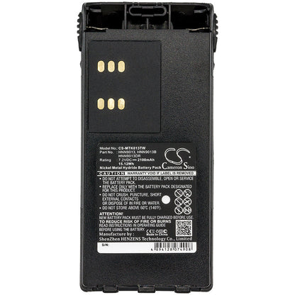 Replacement Battery for Motorola  GP1280 – Two-Way Radio – 2100mAh / 15.12Wh / 7.2V