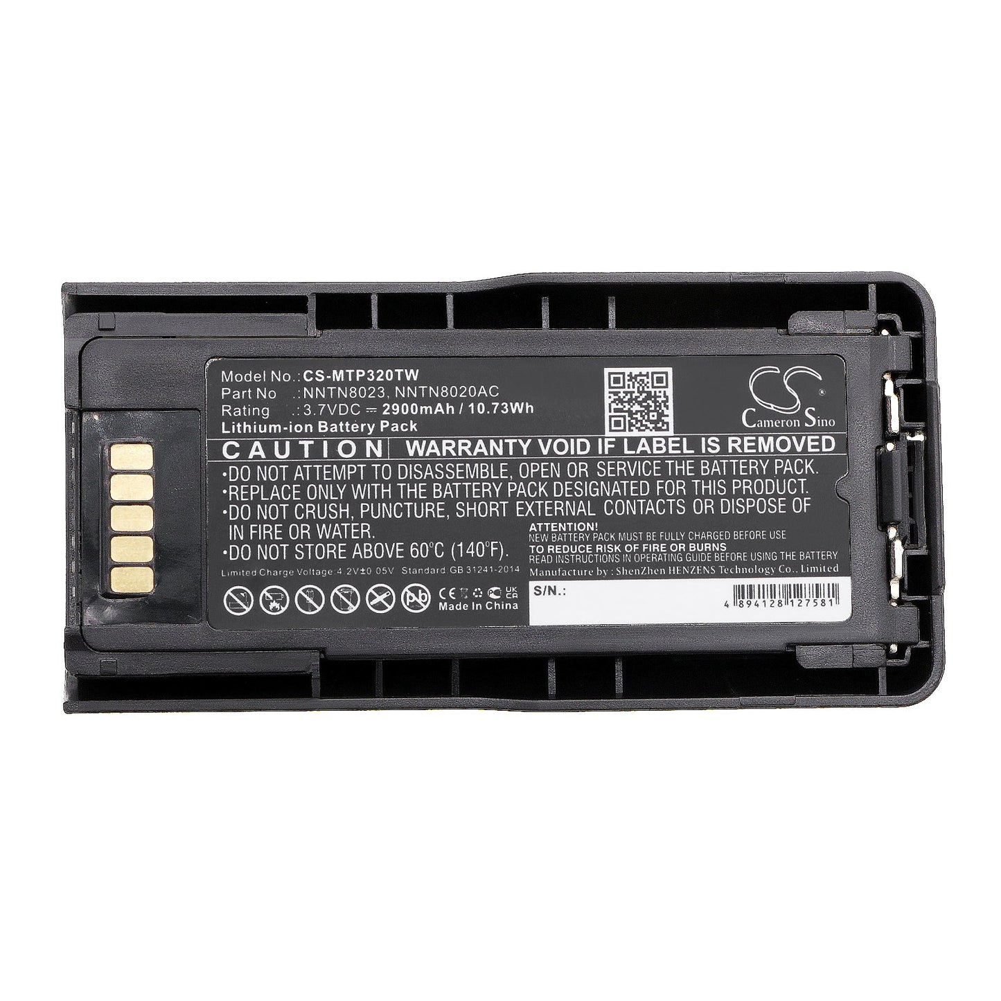 Replacement Battery for Motorola  MTP3100 – Two-Way Radio – 2900mAh / 10.73Wh / 3.7V