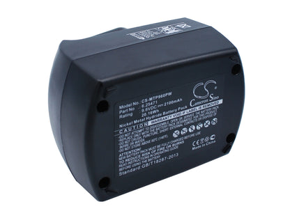 Replacement Battery for Metabo  BS 9.6 – Power Tools – 2100mAh / 20.16Wh / 9.6V