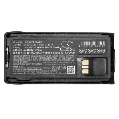 Replacement Battery for Motorola  R7 – Two-Way Radio – 2600mAh / 19.24Wh / 7.4V