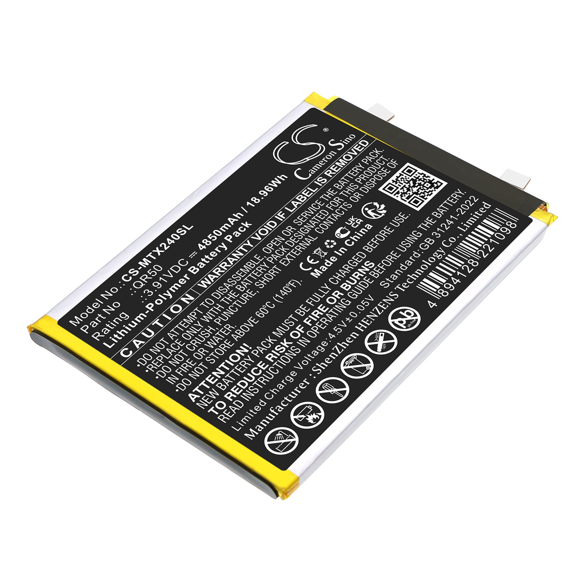 Replacement Battery for Motorola Moto Edge 50 5G – Mobile, SmartPhone – 4850mAh / 3.91V