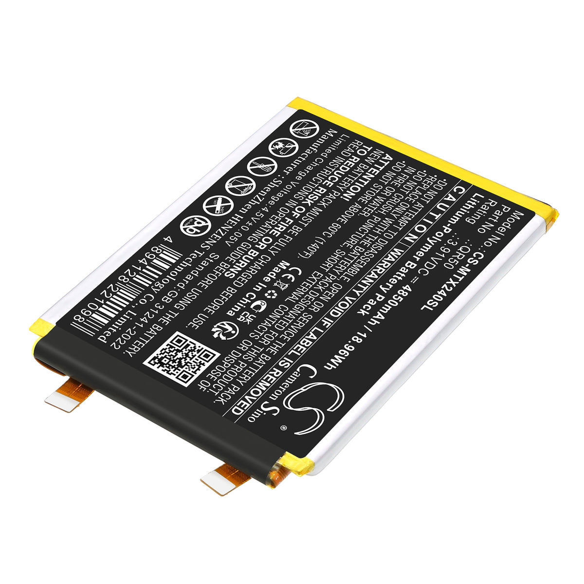 Replacement Battery for Motorola Moto Edge 50 5G – Mobile, SmartPhone – 4850mAh / 3.91V