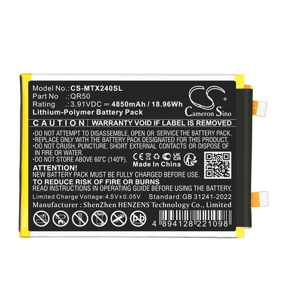 Replacement Battery for Motorola Moto Edge 50 5G – Mobile, SmartPhone – 4850mAh / 3.91V