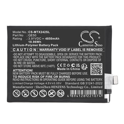 Replacement Battery for Motorola Moto G85 5G – Mobile, SmartPhone – 4850mAh / 3.91V