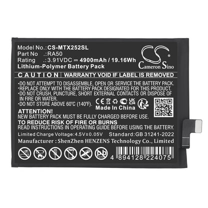 Replacement Battery for Motorola Moto G 5G 2025 – Mobile, SmartPhone – 4900mAh / 3.91V