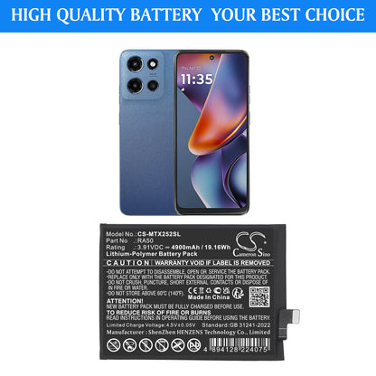 Replacement Battery for Motorola Moto G 5G 2025 – Mobile, SmartPhone – 4900mAh / 3.91V