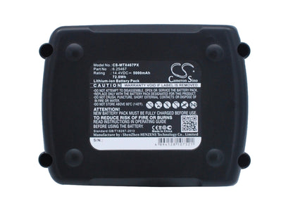 Replacement Battery for Metabo  BS 14.4 6.02105.50 – Power Tools – 5000mAh / 72.0Wh / 14.4V