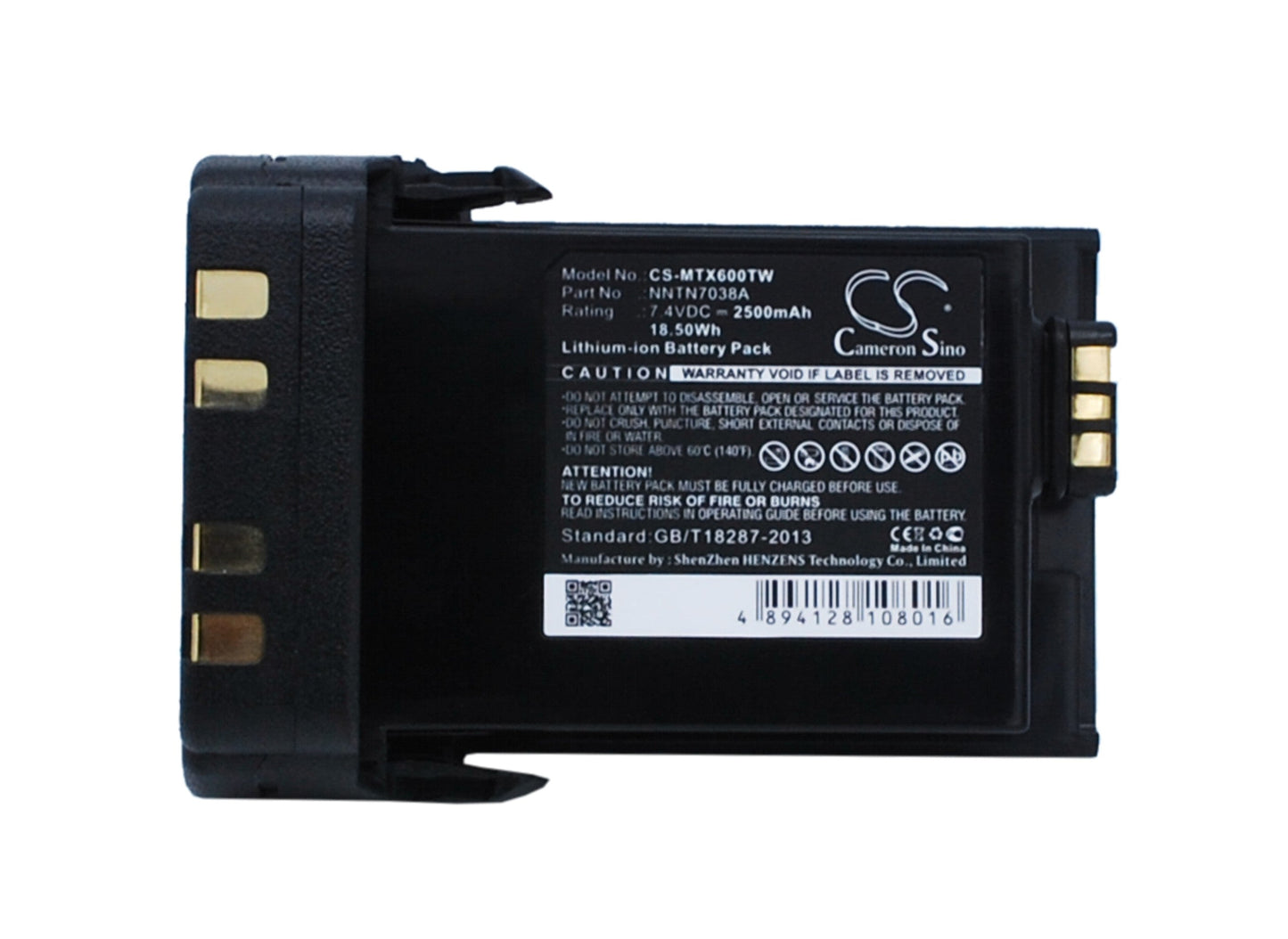 Replacement Battery for Motorola  Apx 5000 – Two-Way Radio – 2500mAh / 18.50Wh / 7.4V