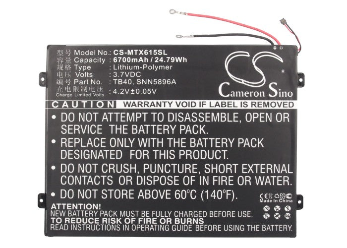 Replacement Battery for Motorola Xoom 2 10.1 – Tablet – 6700mAh / 3.7V - image 5