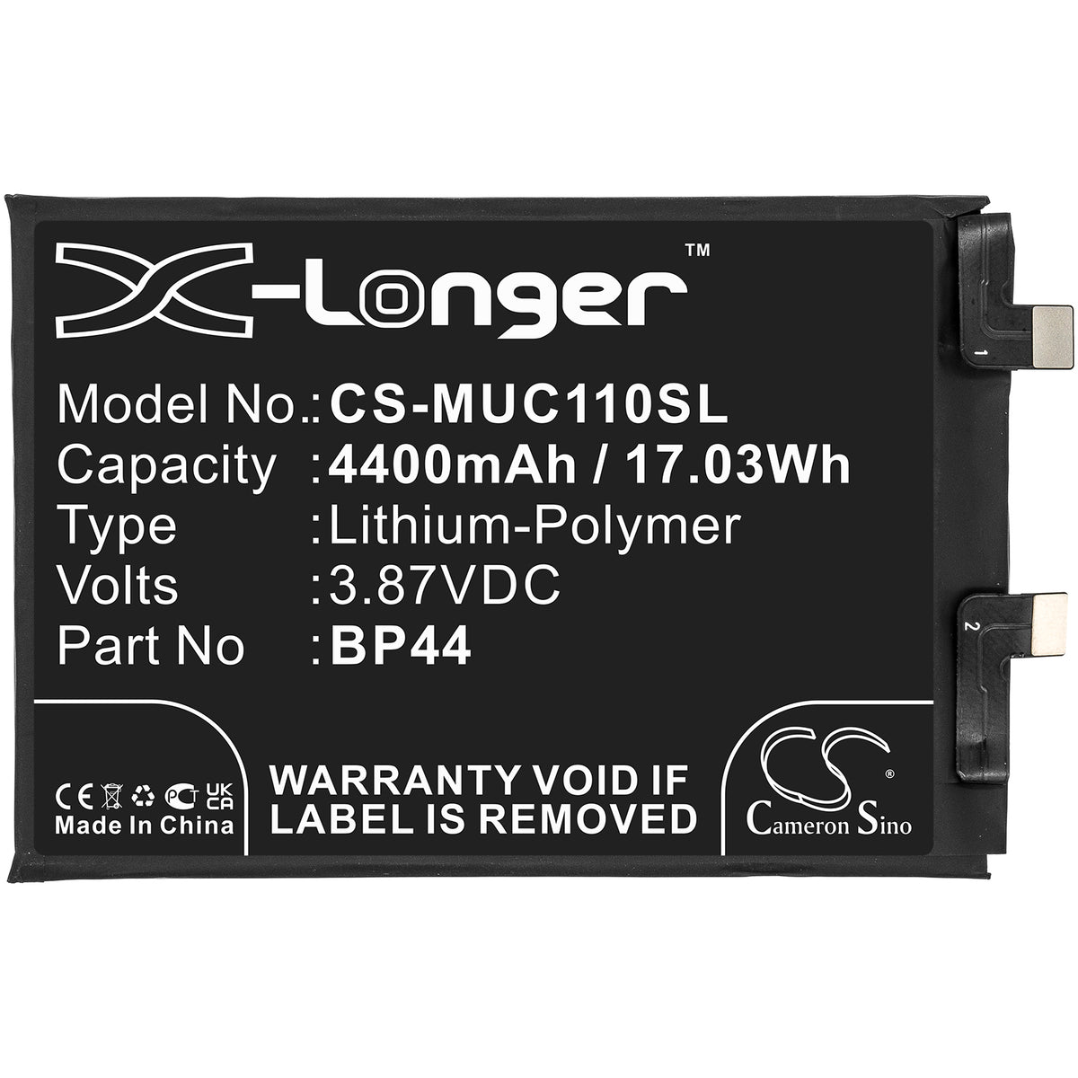 Replacement Battery for Xiaomi Civi 5G – Mobile, SmartPhone – 4400mAh / 3.87V