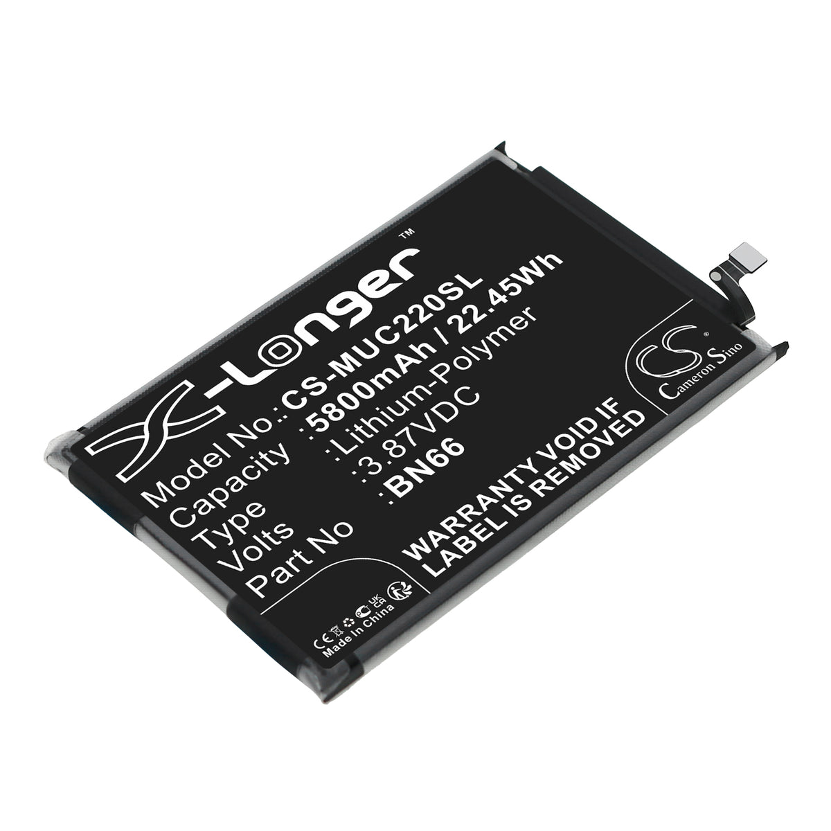 Replacement Battery for Poco C40 – Mobile, SmartPhone – 5800mAh / 3.87V