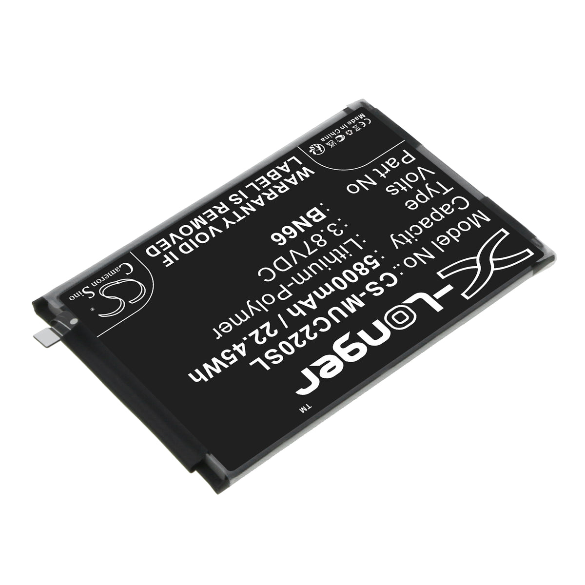Replacement Battery for Poco C40 – Mobile, SmartPhone – 5800mAh / 3.87V