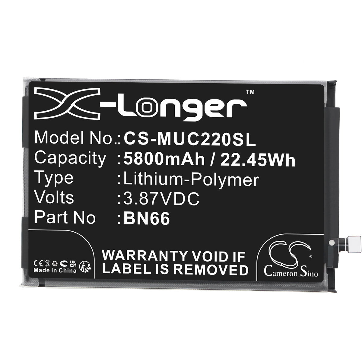 Replacement Battery for Poco C40 – Mobile, SmartPhone – 5800mAh / 3.87V