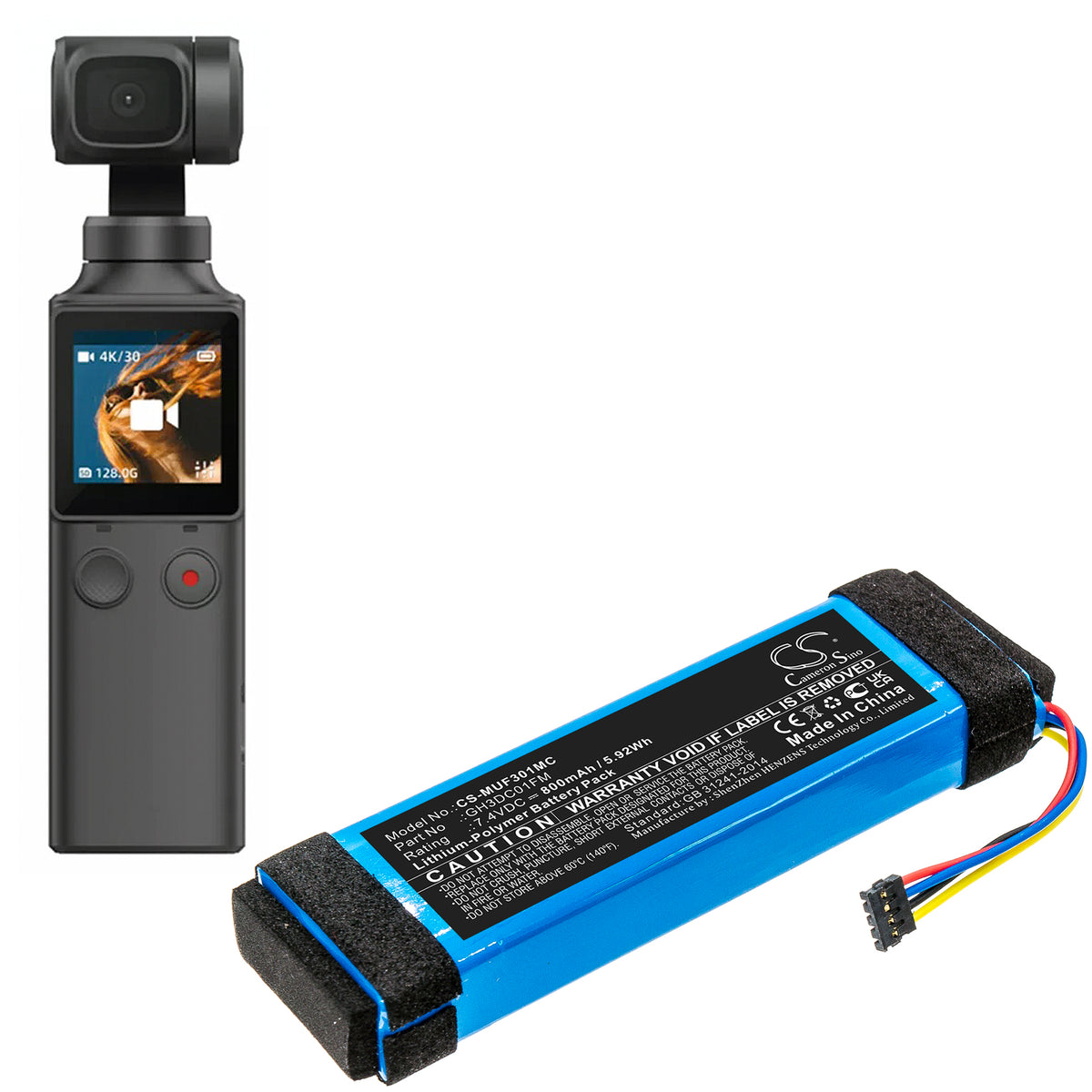 Replacement Battery for Xiaomi Fimi Palm – Camera – 800mAh / 7.4V