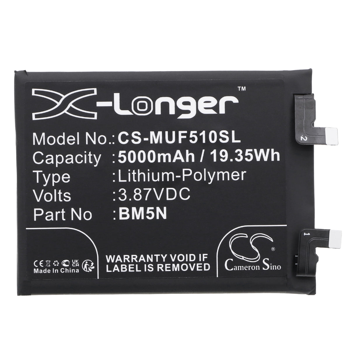 Replacement Battery for Poco F5 Pro 5G – Mobile, SmartPhone – 5000mAh / 3.87V
