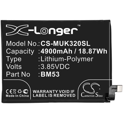 Replacement Battery for Redmi | Xiaomi K30s – Mobile, SmartPhone – 4900mAh / 3.85V