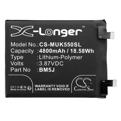 Replacement Battery for Redmi K50 Ultra – Mobile, SmartPhone – 4800mAh / 3.87V