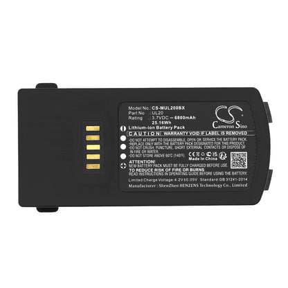 Replacement Battery for M3 Mobile  UL20 – Barcode Scanner – 6800mAh / 25.16Wh / 3.7V