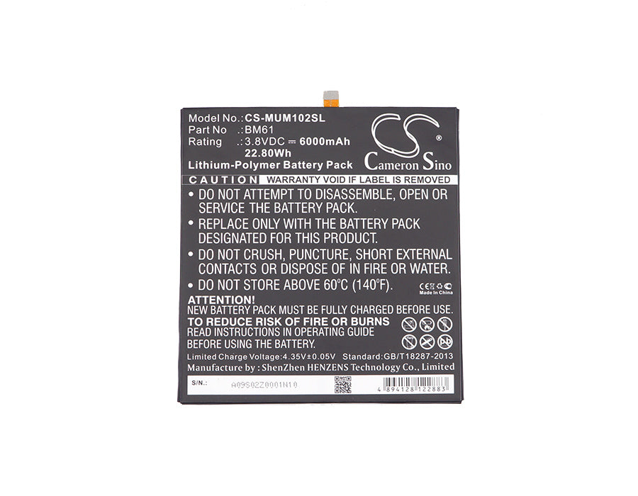 Replacement Battery for Xiaomi Mi Pad 2 – Tablet – 6000mAh / 3.8V - image 3