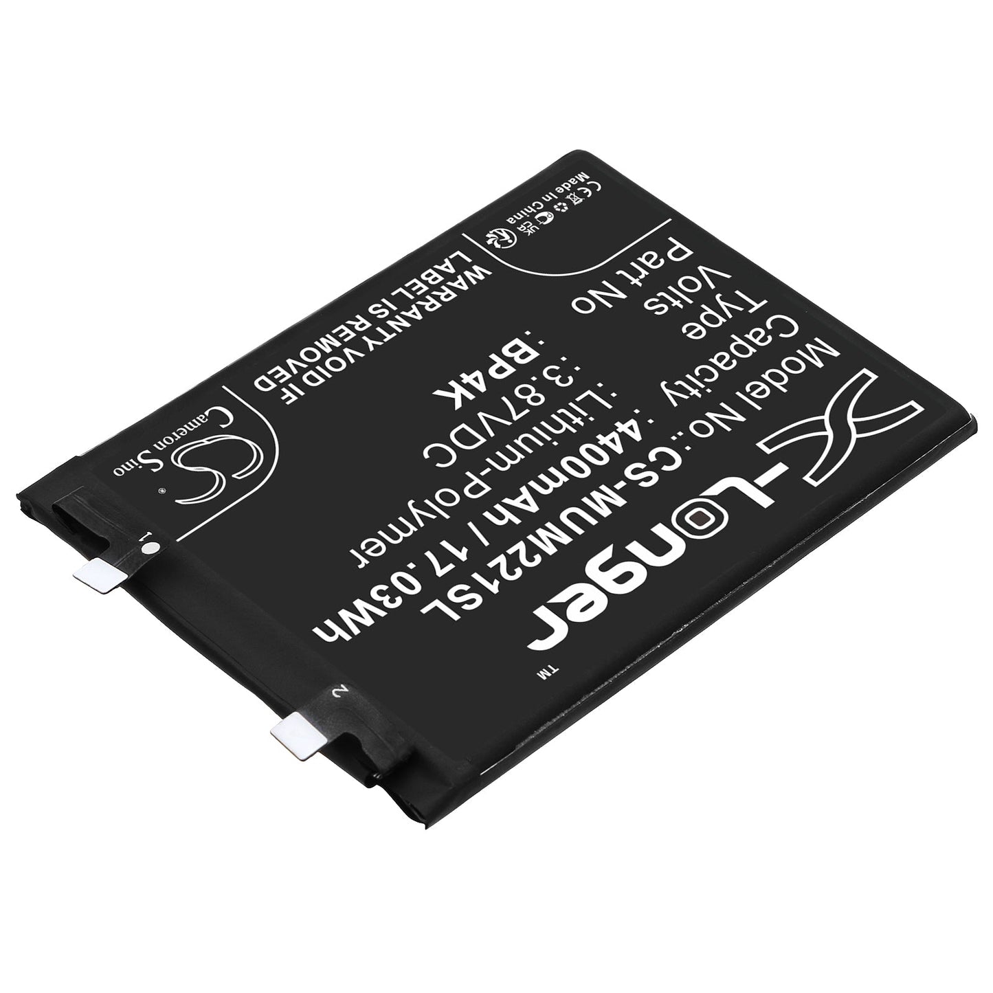 Replacement Battery for Xiaomi  22101320C – Mobile, SmartPhone – 4400mAh / 17.03Wh / 3.87V