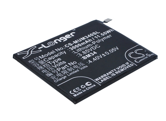 Replacement Battery for Xiaomi Mi Note Pro – Mobile, SmartPhone – 3000mAh / 3.85V
