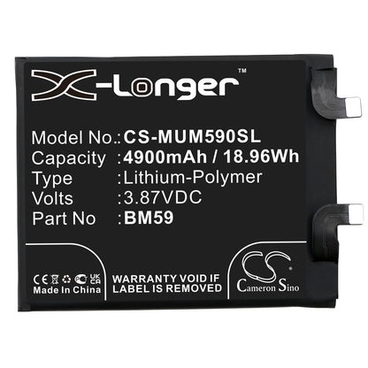 Replacement Battery for Xiaomi 11T – Mobile, SmartPhone – 4900mAh / 3.87V