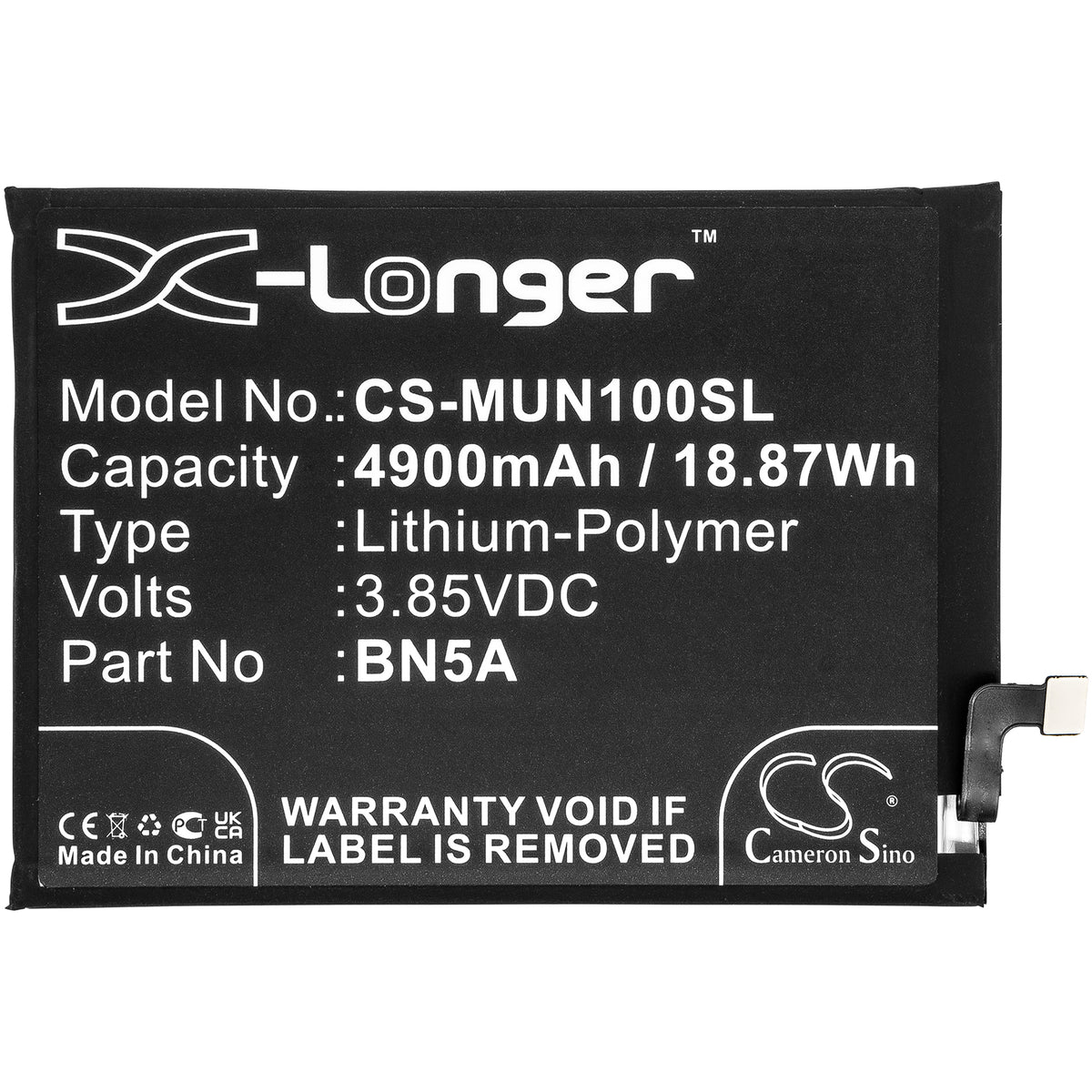 Replacement Battery for Redmi | Poco Note 10 5G – Mobile, SmartPhone – 4900mAh / 3.85V