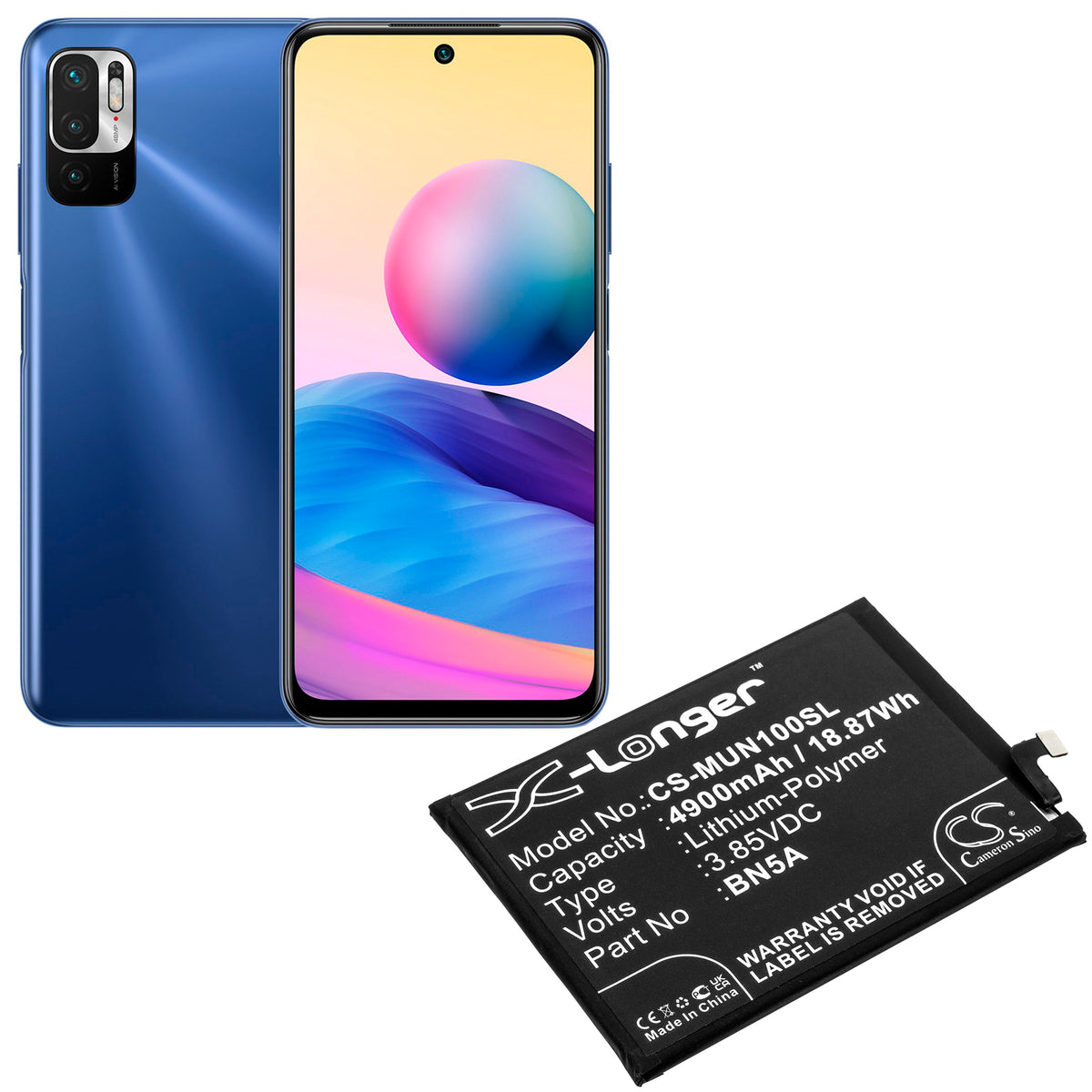 Replacement Battery for Redmi | Poco Note 10 5G – Mobile, SmartPhone – 4900mAh / 3.85V