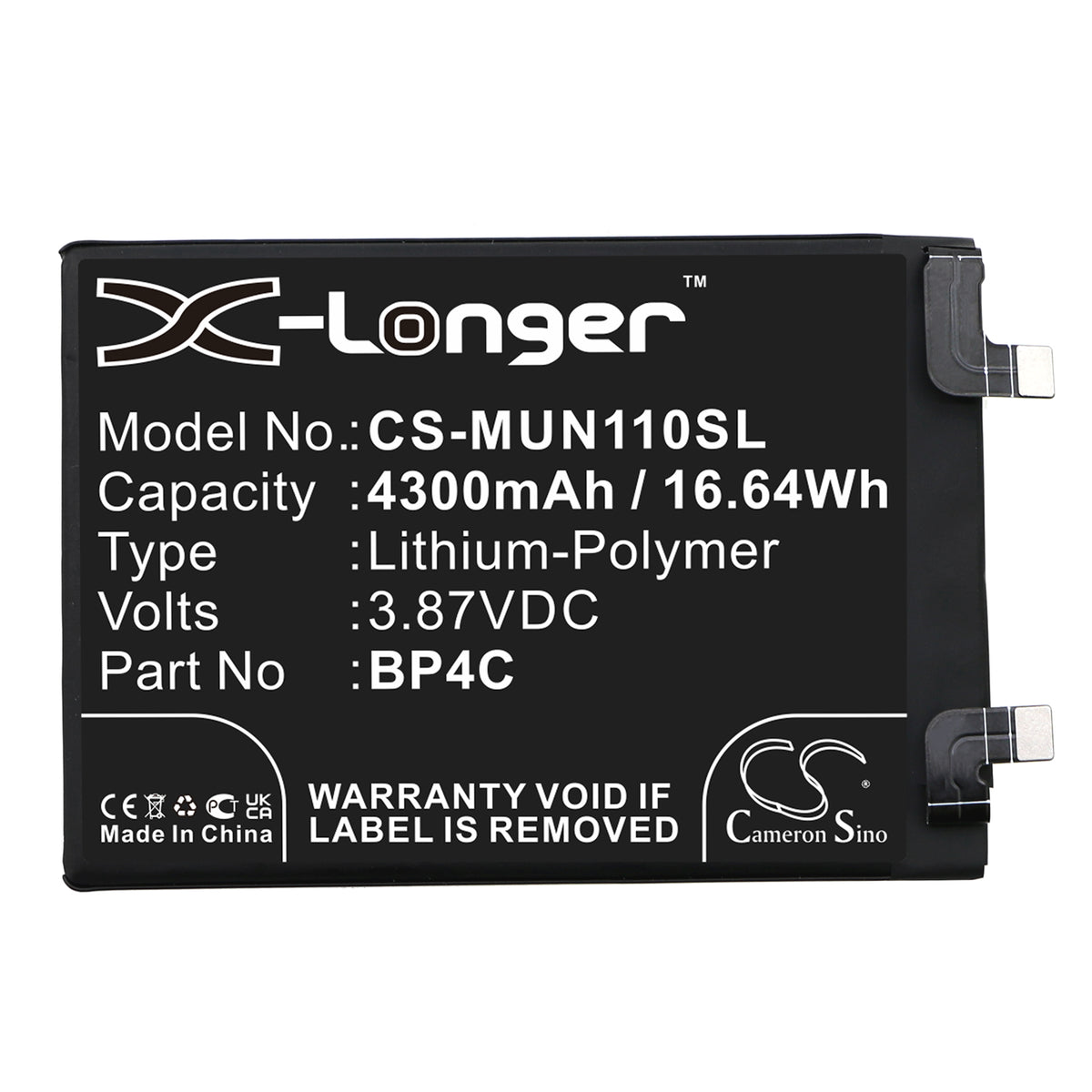 Replacement Battery for Redmi | Xiaomi Note 11T Pro+ – Mobile, SmartPhone – 4300mAh / 3.87V