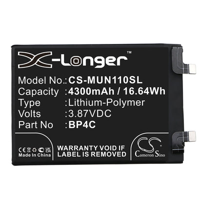 Replacement Battery for Redmi | Xiaomi Note 11T Pro+ – Mobile, SmartPhone – 4300mAh / 3.87V