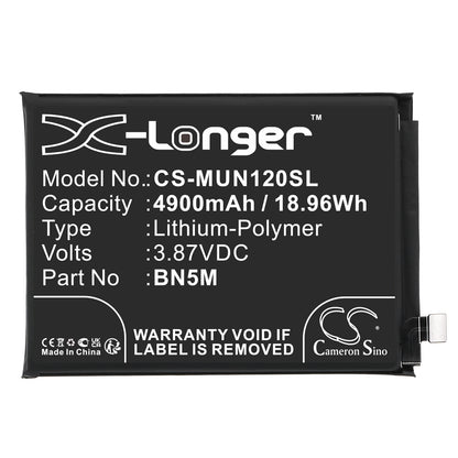 Replacement Battery for Redmi Note 12 4G – Mobile, SmartPhone – 4900mAh / 3.87V
