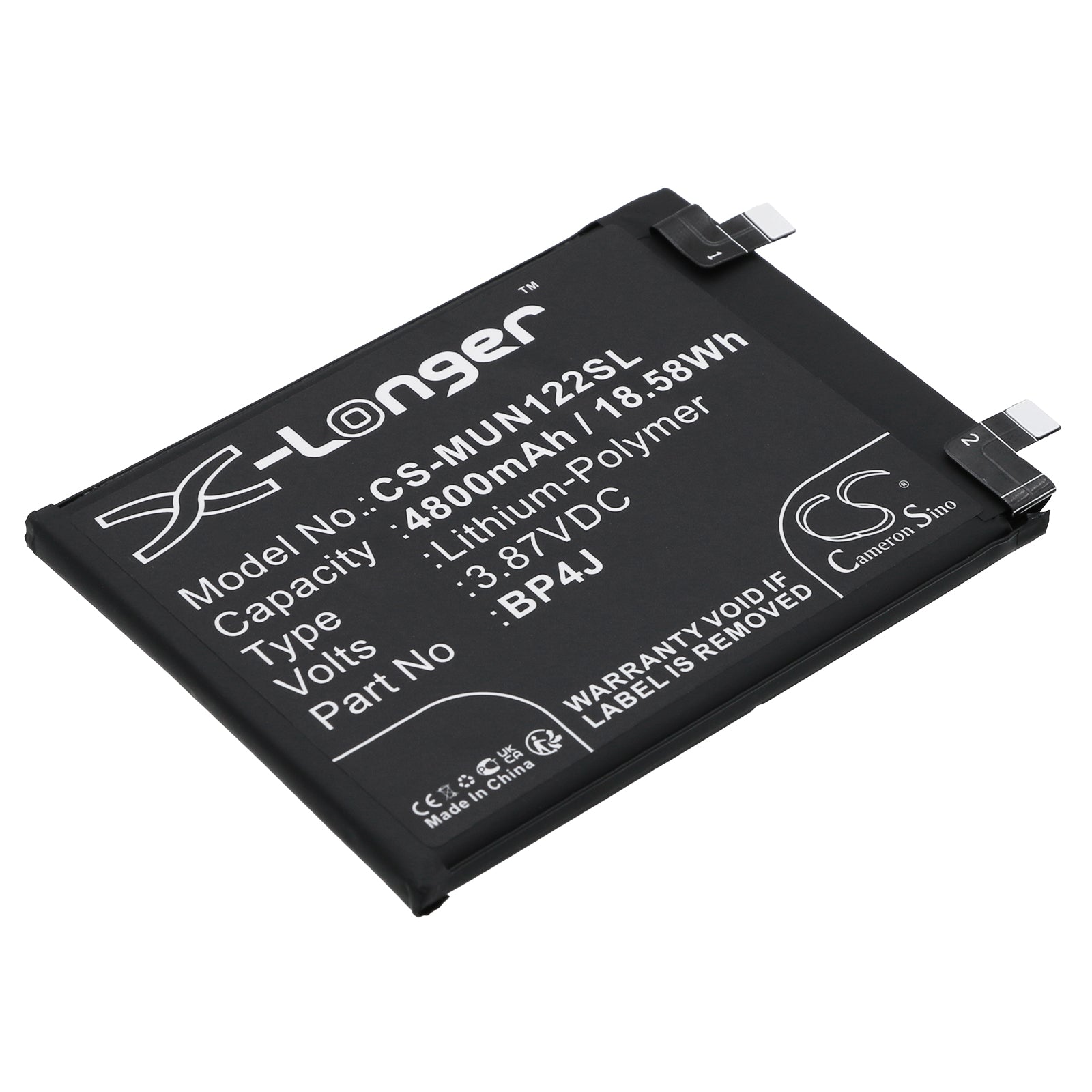 Replacement Battery for Redmi Note 12 Pro+ 5G – Mobile, SmartPhone – 4800mAh / 3.87V - image 1