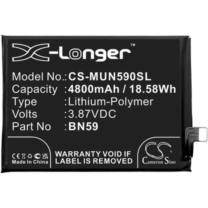 Replacement Battery for Redmi | Xiaomi Note 10 – Mobile, SmartPhone – 4800mAh / 3.87V