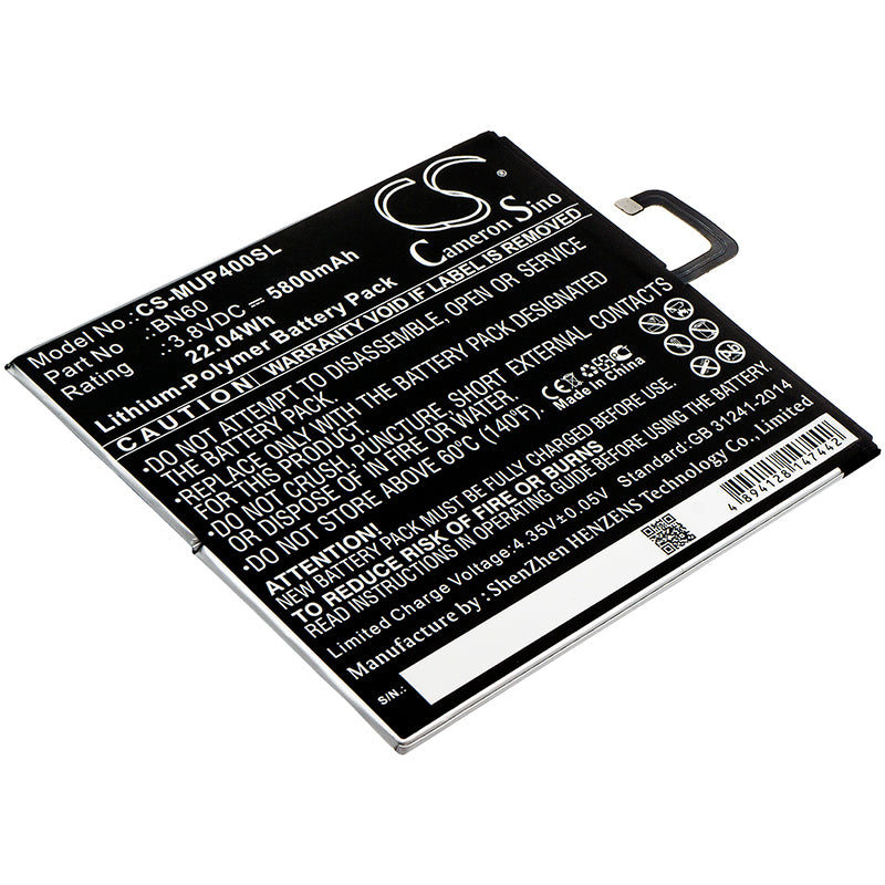 Replacement Battery for Xiaomi Mi Pad 4 – Tablet – 5800mAh / 3.8V - image 1
