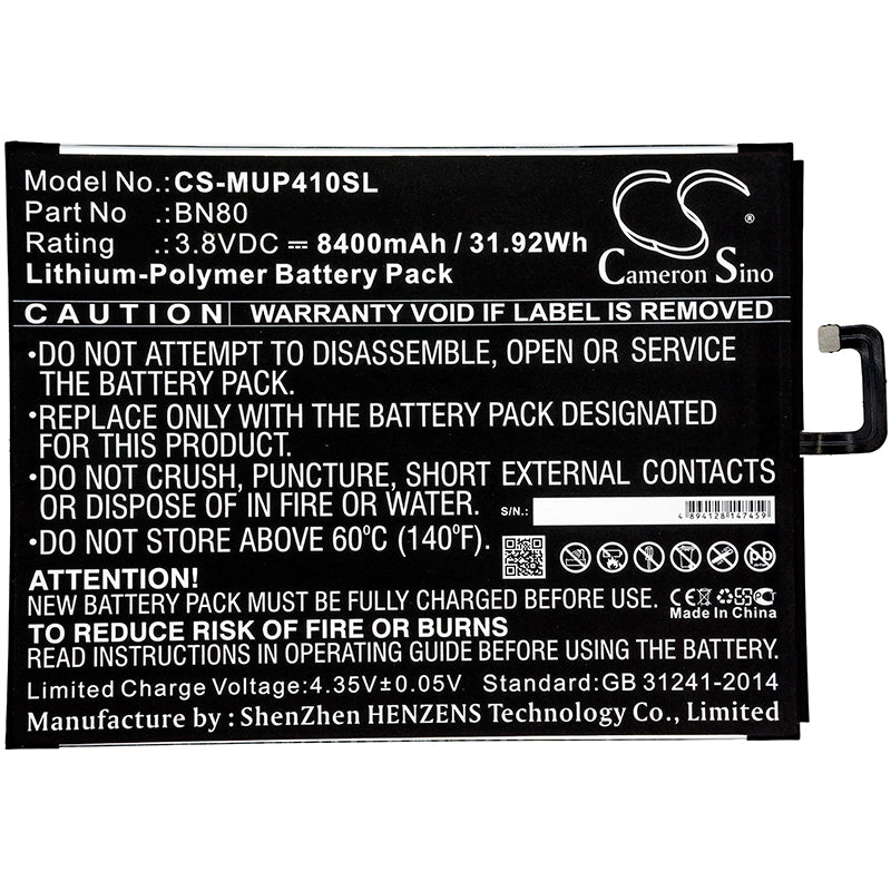 Replacement Battery for Xiaomi Mi Pad 4 Plus – Tablet – 8400mAh / 3.8V - image 3