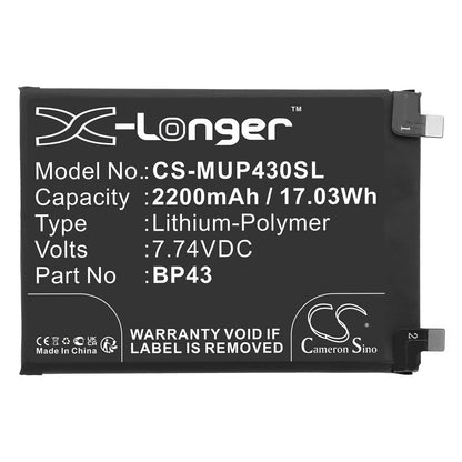 Replacement Battery for Xiaomi Mix 4 – Mobile, SmartPhone – 2200mAh / 7.74V
