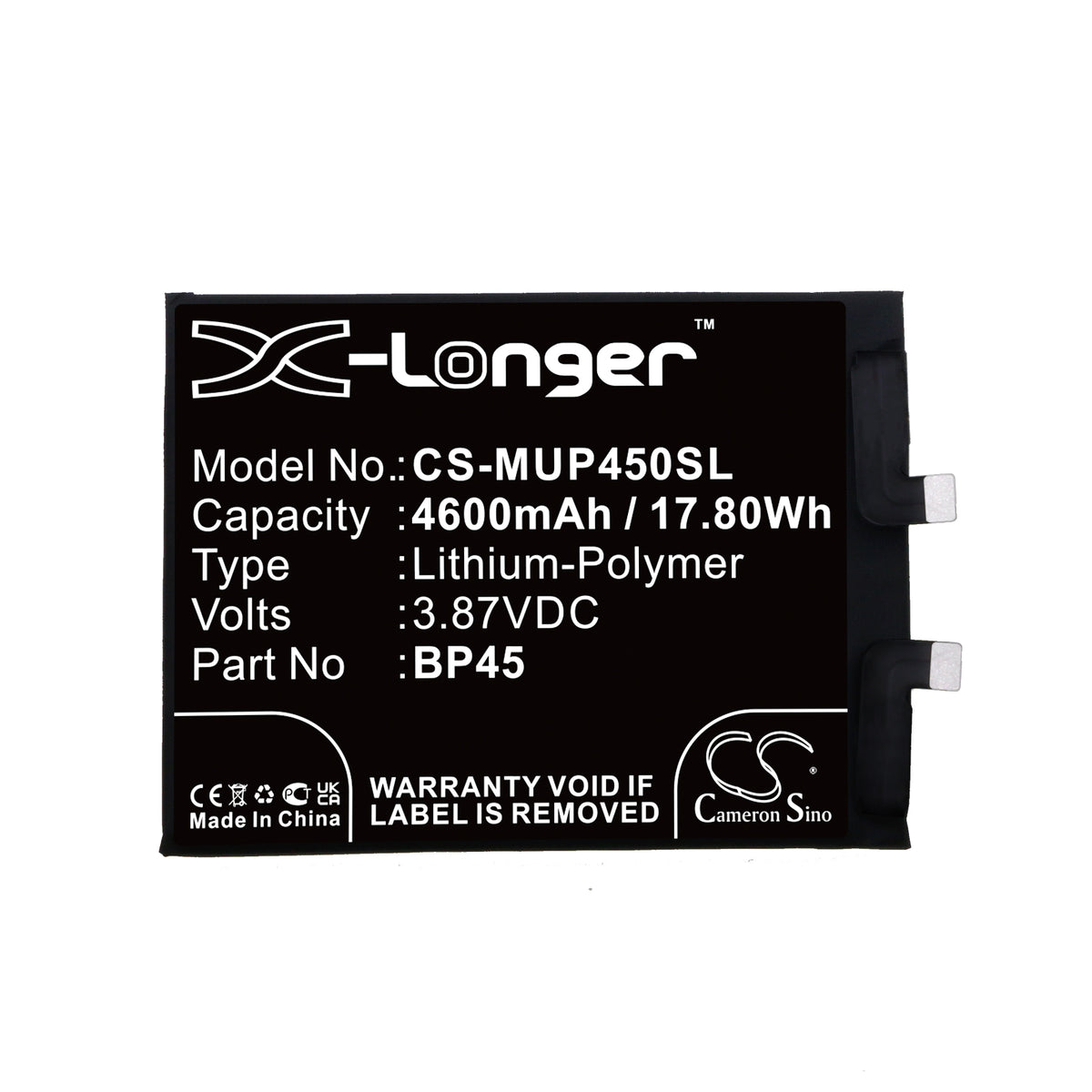 Replacement Battery for Xiaomi 12 Pro – Mobile, SmartPhone – 4600mAh / 3.87V