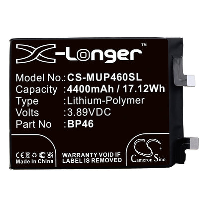 Replacement Battery for Xiaomi 12 – Mobile, SmartPhone – 4400mAh / 3.89V
