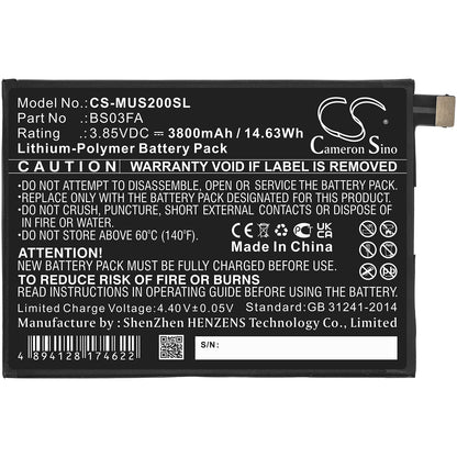 Replacement Battery for Xiaomi Black Shark 2 – Mobile, SmartPhone – 3800mAh / 3.85V