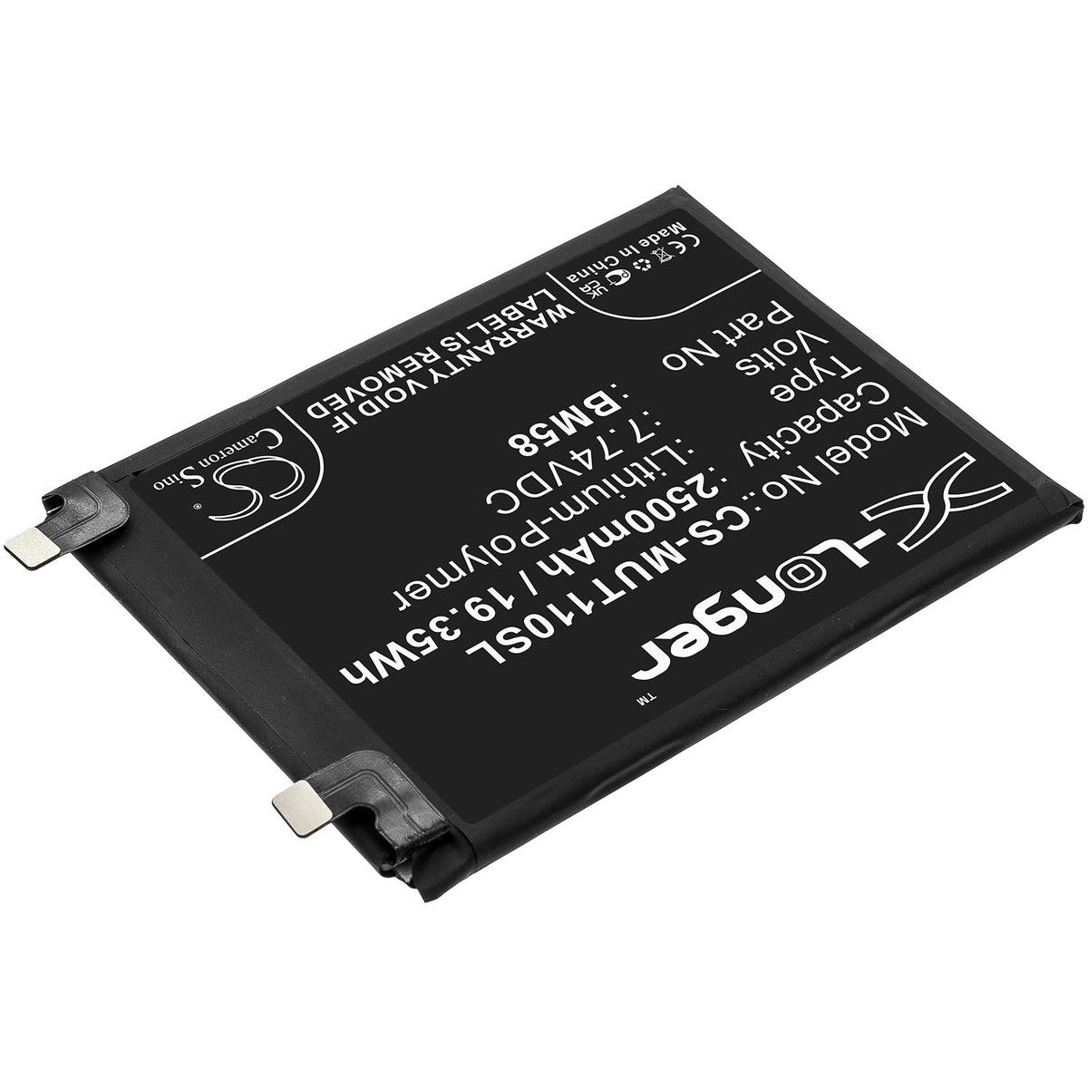 Replacement Battery for Xiaomi Mi 11T Pro 5G – Mobile, SmartPhone – 2500mAh / 7.74V