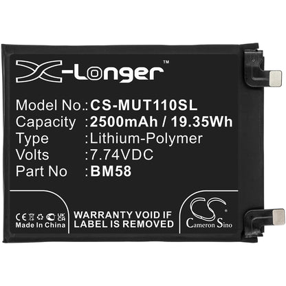 Replacement Battery for Xiaomi Mi 11T Pro 5G – Mobile, SmartPhone – 2500mAh / 7.74V