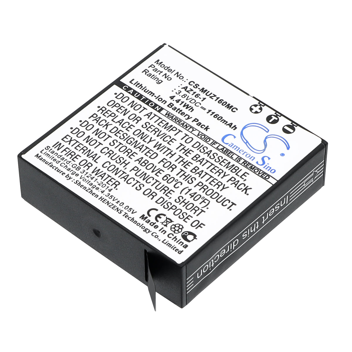 Replacement Battery for Xiaomi AZ16 – Camera – 1160mAh / 3.8V