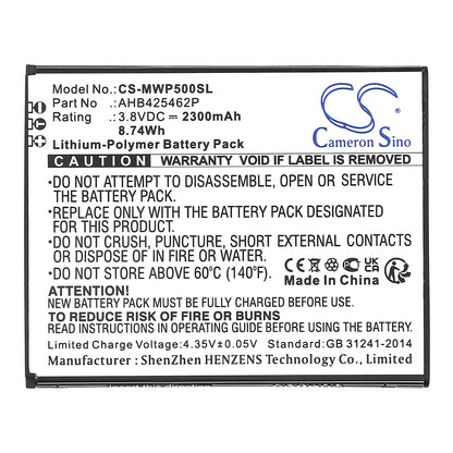 Replacement Battery for Maxwest Nitro 5P – Mobile, SmartPhone – 2300mAh / 3.8V