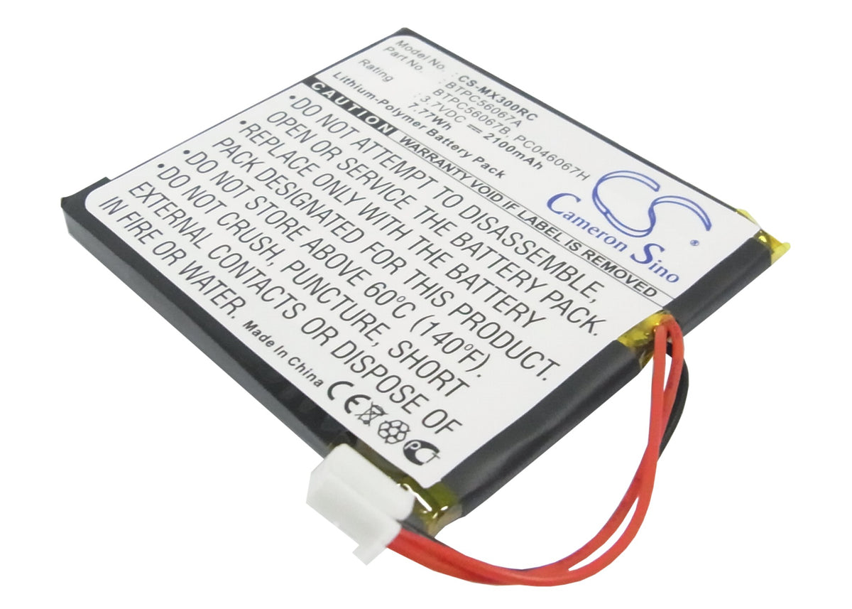 Replacement Battery for Crestron | URC MT-1000C MiniTouch Wireless Handheld Touchpanel – Remote Control – 2100mAh / 3.7V