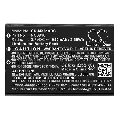 Replacement Battery for URC MX-810 – Remote Control – 1050mAh / 3.7V