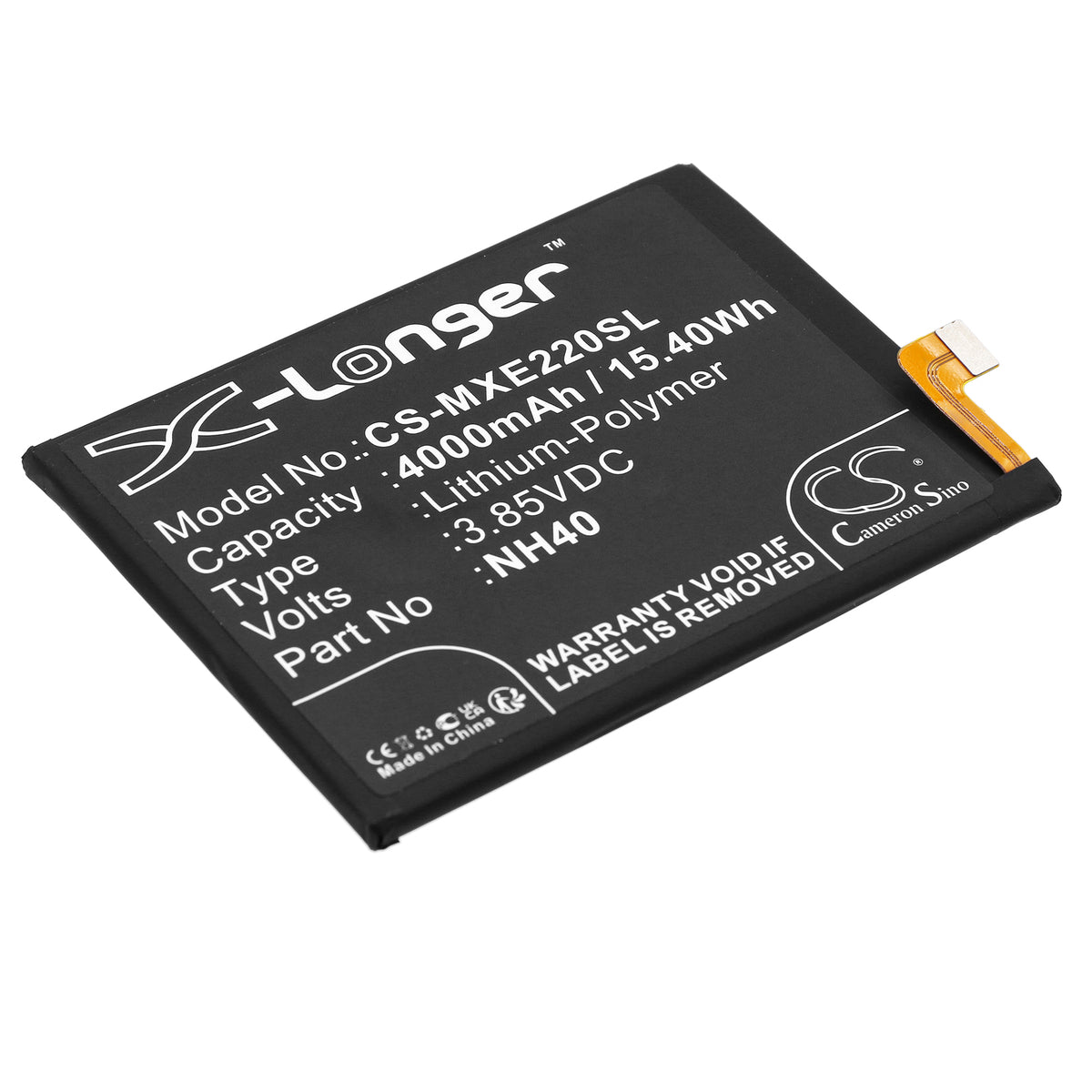 Replacement Battery for Motorola Moto E22 – Mobile, SmartPhone – 4000mAh / 3.85V
