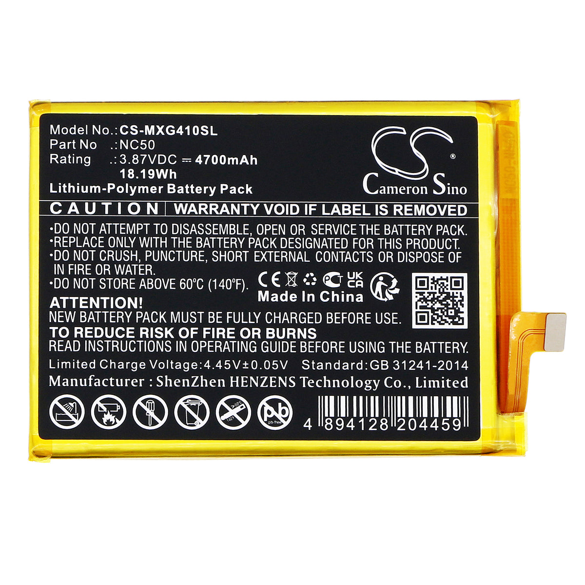 Replacement Battery for Motorola Moto G41 – Mobile, SmartPhone – 4700mAh / 3.87V