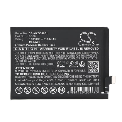 Replacement Battery for Motorola XT2343 – Mobile, SmartPhone – 5100mAh / 3.91V