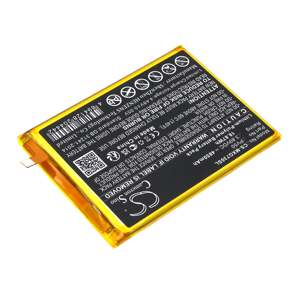 Replacement Battery for Motorola Moto G73 5G – Mobile, SmartPhone – 4850mAh / 3.89V